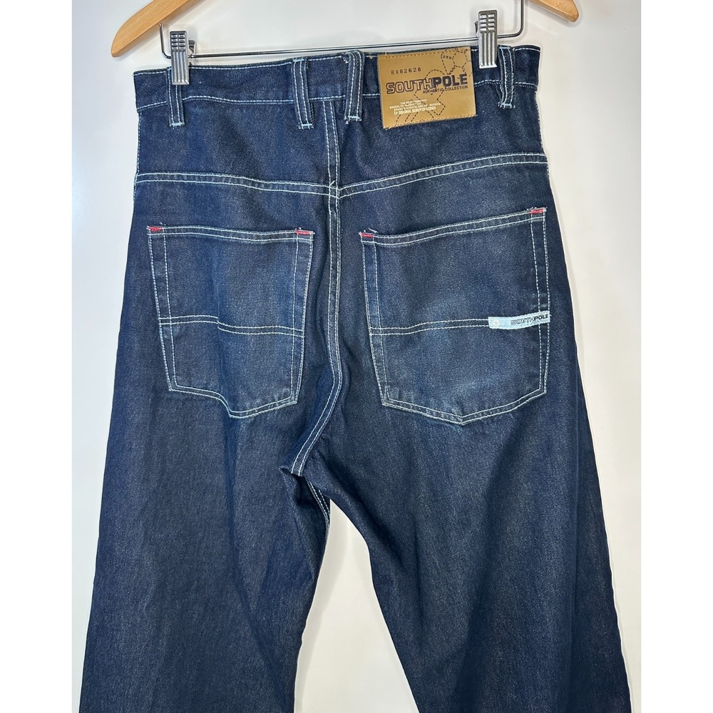 Southpole Authentic Collection Y2K Men's Baggy Wide Leg Jeans Dark Wash 32 x 33 - Picture 10 of 14